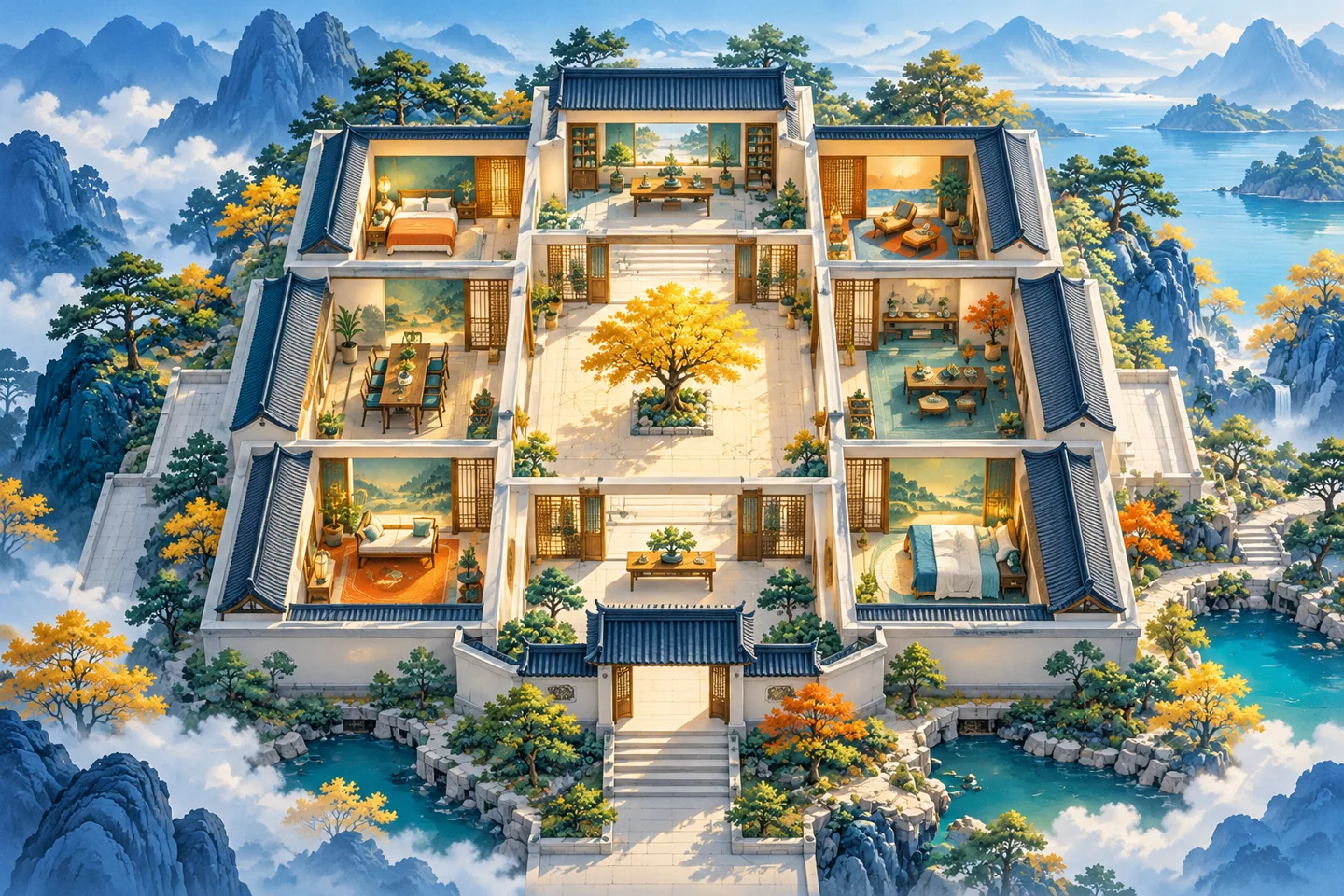 空间分区主题插画:从图解认识传统知识
