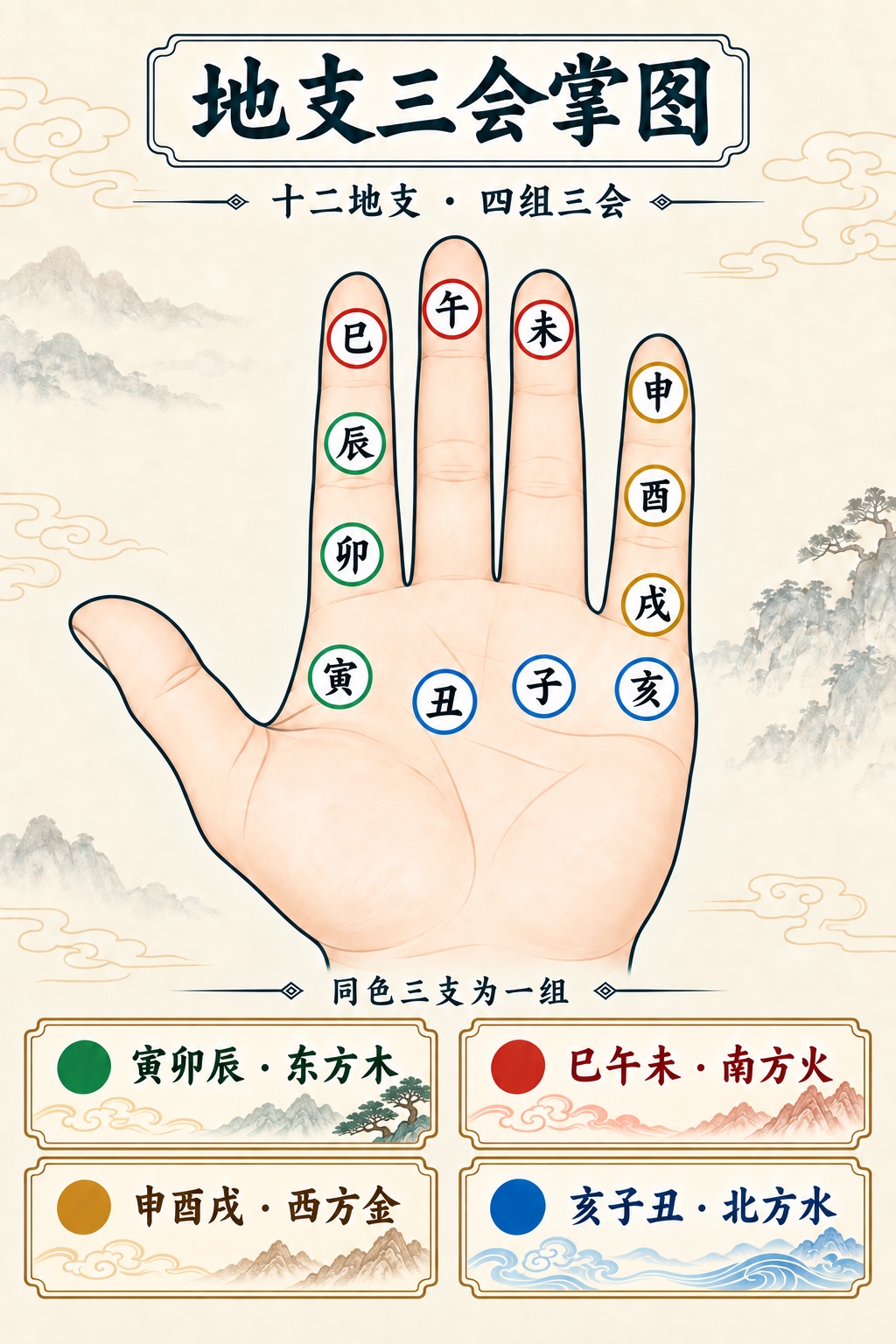 地支三会掌诀图