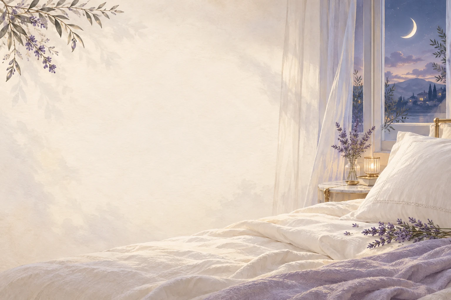 睡眠与失眠主题生活方式插画